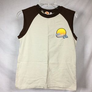 Sideout Boys Tan Surfer Logo T-Shirt Tank Top